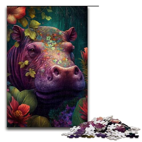 Puzzle 1000 Teile für Erwachsene, Dschungelpferd-Puzzle, für Teenager, Spielzeug, Denkspiel (Größe 50 x 75 cm) von WGLINGX