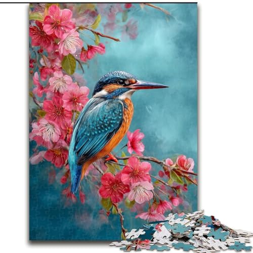 Puzzle 1000 Teile für Erwachsene, Eisvogel-Puzzle für 1000 Teile, Denkspiel für Teenager, Familienspieleabend (Größe 26x38cm) von WGLINGX