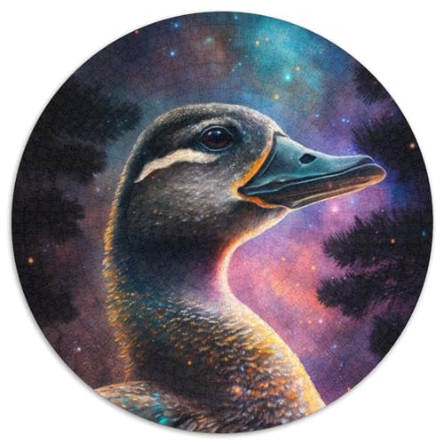 Puzzle 1000 Teile für Erwachsene, Enten-Rundpuzzle 1000 Teile für Erwachsene, anspruchsvolles Denkspiel – entspannendes Spielzeug für Teenager, 1000 Teile (67,5x67,5cm) von WGLINGX