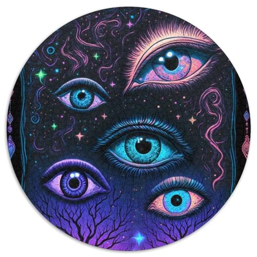 Puzzle 1000 Teile für Erwachsene, Esoteric Vision, runde Puzzles 1000 Teile für Erwachsene, anspruchsvolles Denkspiel – entspannendes Spielzeug für Teenager, 1000 Teile (67,5x67,5cm) von WGLINGX