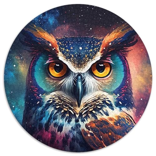 Puzzle 1000 Teile für Erwachsene, Eulen-Rundpuzzle 1000 Teile für Erwachsene, anspruchsvolles Denkspiel – entspannendes Spielzeug für Teenager, 1000 Teile (67,5x67,5cm) von WGLINGX