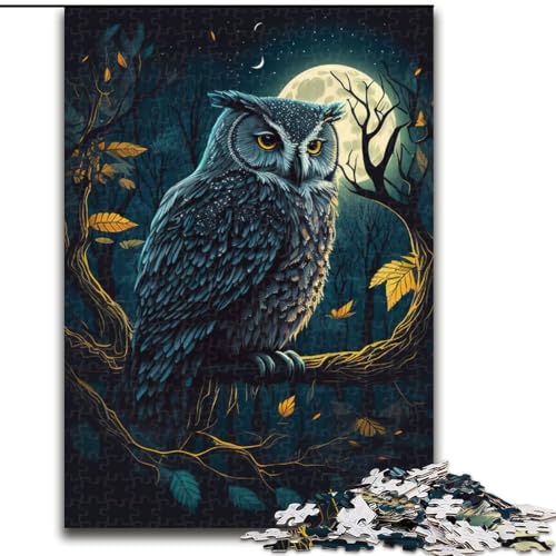 Puzzle 1000 Teile für Erwachsene, Eulennacht, 1000-teiliges Puzzle, Spielzeug, Geschenk, pädagogisches intellektuelles Dekomprimierungsspaß, Familienspiel, Größe 50x75cm Puzzle 1000 Teile für Erwachsene, Eulennacht, 1000-teiliges Puzzle, Spielzeug, Geschenk, pädagogisches intellektuelles Dekomprimierungsspaß, Familienspiel, Größe 50x75cm von WGLINGX