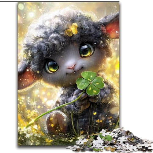 Puzzle 1000 Teile für Erwachsene, Fantasie-Schaf, unmögliches Puzzle für Erwachsene, Kunstwerk-Dekor, Intelligenzspielzeug für Familien-Indoor-Spiele (Größe 50x75cm) von WGLINGX