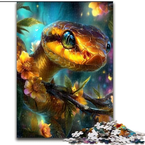Puzzle 1000 Teile für Erwachsene, Fantasie-Schlange, Puzzle für Erwachsene, 1000 Teile, Spielzeug, Geschenk, pädagogisches, intellektuelles, entspannendes, lustiges Familienspiel (Größe 26x38cm) von WGLINGX