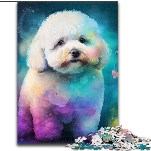 Puzzle 1000 Teile für Erwachsene, Fantasy-Bichon Frise, Puzzle, Denkspiel für Teenager, Familienspieleabend (Größe 26x38cm) von WGLINGX