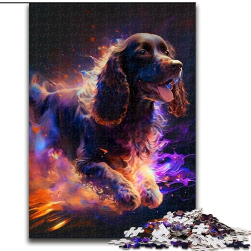 Puzzle 1000 Teile für Erwachsene, Fantasy Cocker Spaniel Puzzle, Denkspiel für Teenager, Familienspieleabend (Größe 26x38cm) von WGLINGX