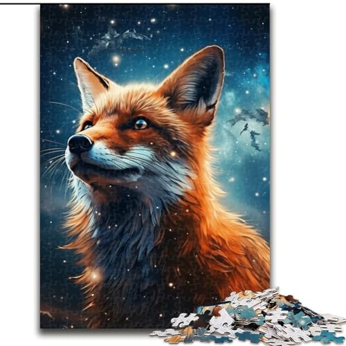 Puzzle 1000 Teile für Erwachsene, Fantasy-Fuchs-Puzzle aus Pappe für Erwachsene und Jugendliche, anspruchsvolle Spielzeugspiele (Größe 26x38cm) von WGLINGX