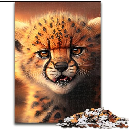 Puzzle 1000 Teile für Erwachsene, Fantasy-Leoparden-Puzzle, anspruchsvolles Denkspiel für Teenager, Spaß am Familienspieleabend (Größe 50x75cm) von WGLINGX
