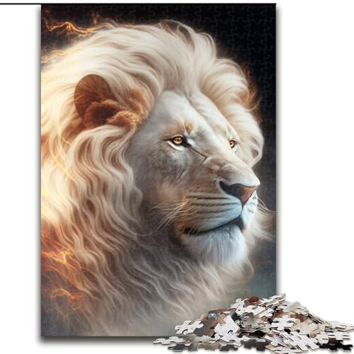 Puzzle 1000 Teile für Erwachsene, Fantasy-Löwe-Puzzle, Denkspiel für Teenager, Familienspieleabend (Größe 26x38cm) von WGLINGX