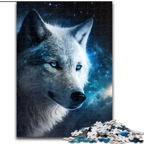 Puzzle 1000 Teile für Erwachsene, Fantasy-Wolf-Puzzle, Denkspiel für Teenager, Familienspieleabend (Größe 50x75cm) von WGLINGX