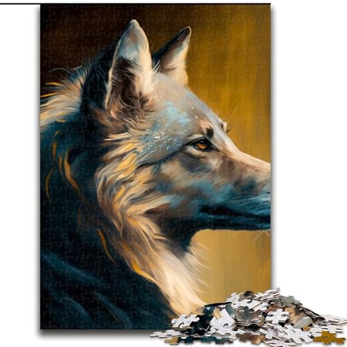 Puzzle 1000 Teile für Erwachsene, Fantasy-Wolf-Puzzle, Denkspiel für Teenager, Familienspieleabend (Größe 50x75cm) von WGLINGX