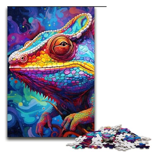 Puzzle 1000 Teile für Erwachsene, Farbchamäleon-Puzzle, Lernspiele, Staycation, Zeitvertreib für Teenager ab 14 Jahren, 19,69 x 29,53 Zoll von WGLINGX