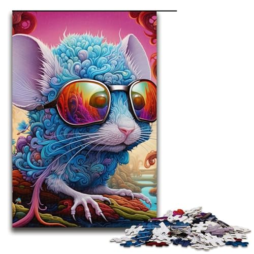 Puzzle 1000 Teile für Erwachsene, Farbmaus-Puzzle, Lernspiele, Staycation, Zeitvertreib für Teenager ab 14 Jahren, 19,69 x 29,53 Zoll von WGLINGX
