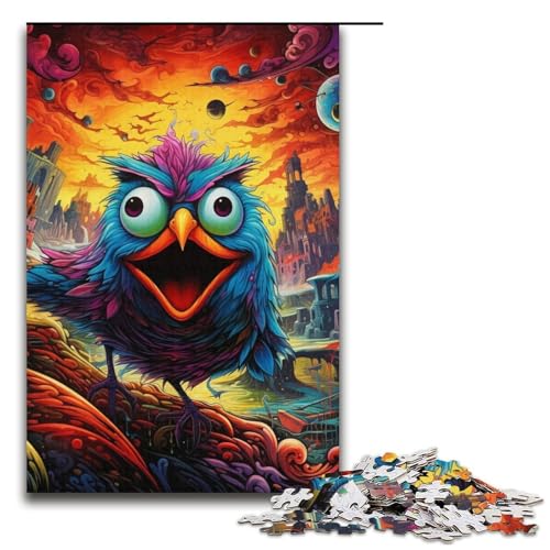 Puzzle 1000 Teile für Erwachsene, Farbvogel-Puzzle, Lernspiele, Staycation, Zeitvertreib für Teenager ab 14 Jahren, 14,96 x 10,24 Zoll von WGLINGX
