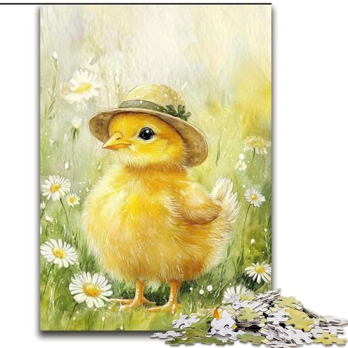 Puzzle 1000 Teile für Erwachsene, Flauschige Küken, Puzzle 1000 Teile für Erwachsene, ideales DIY-Dekor und Denksportgeschenk (Größe 26x38cm) von WGLINGX
