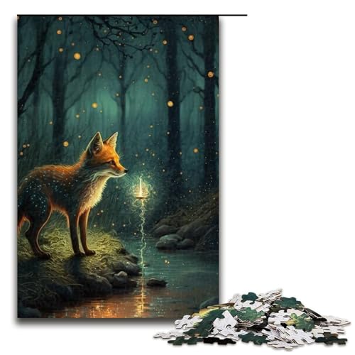 Puzzle 1000 Teile für Erwachsene, Fuchs-Puzzle, für Teenager, Spielzeug, Denkspiel (Größe 50 x 75 cm) von WGLINGX