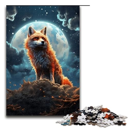 Puzzle 1000 Teile für Erwachsene, Fuchs-Puzzle, für Teenager, Spielzeug, Denkspiel (Größe 50 x 75 cm) von WGLINGX