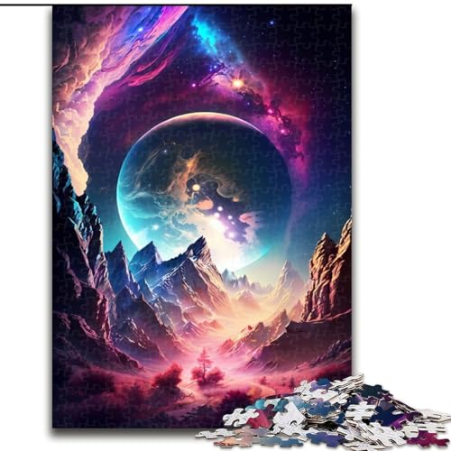 Puzzle 1000 Teile für Erwachsene, Galaktisches Wunderland, Holzpuzzle, interaktives Familienspiel, Denksportaufgabe, Geschenk, Lernspielzeug (Größe 50x75cm) von WGLINGX