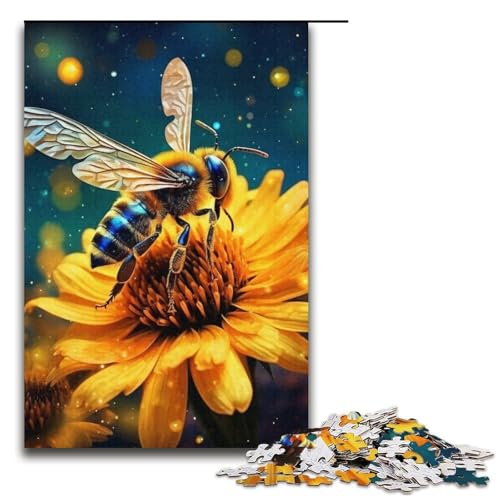 Puzzle 1000 Teile für Erwachsene, Galaxy Bees, Puzzle für Teenager, Spielzeug, Denkspiel (Größe 38 x 26 cm) von WGLINGX