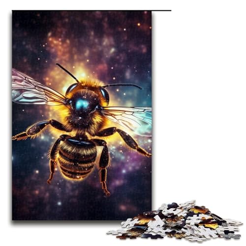 Puzzle 1000 Teile für Erwachsene, Galaxy Bees, Puzzle für Teenager, Spielzeug, Denkspiel (Größe 50 x 75 cm) von WGLINGX