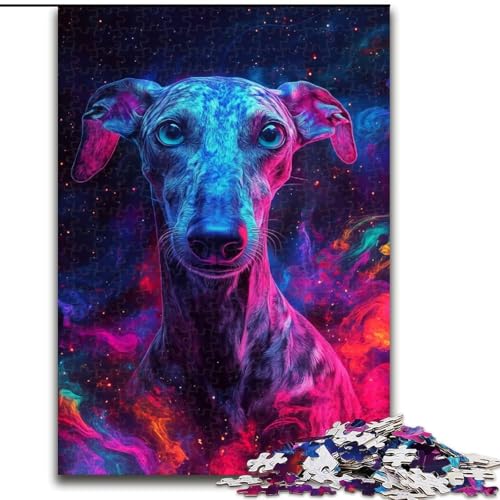 Puzzle 1000 Teile für Erwachsene, Galaxy Dog, 1000 Teile, Puzzle-Geschenke, interaktives Familienspiel, geeignet für Kinder ab 14 Jahren (Größe 50x75cm) von WGLINGX