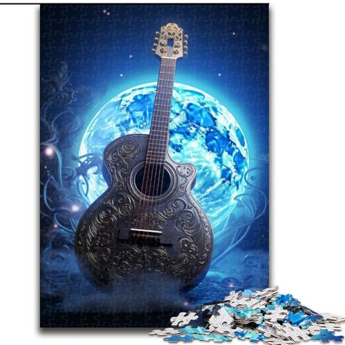 Puzzle 1000 Teile für Erwachsene, Galaxy-Gitarre, anspruchsvolle Puzzles für Familienspaß, perfekt für den Urlaub, interaktive Spieleabende (Größe 50x75cm) von WGLINGX