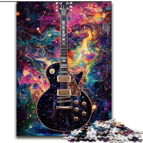 Puzzle 1000 Teile für Erwachsene, Galaxy Guitar Puzzles für Erwachsene, 1000 Teile, interaktives Familienspiel, Denksportgeschenk, Lernspielzeug (Größe 26x38cm) von WGLINGX