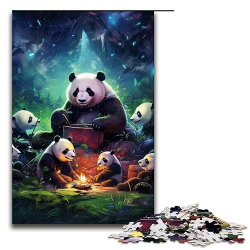 Puzzle 1000 Teile für Erwachsene, Galaxy Panda, Puzzle für Teenager, Spielzeug, Denkspiel (Größe 50 x 75 cm) von WGLINGX