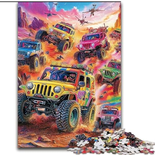Puzzle 1000 Teile für Erwachsene, Geländefahrzeuge, Holzpuzzle, DIY-Dekoration, anspruchsvolle (Größe 50x75cm) von WGLINGX