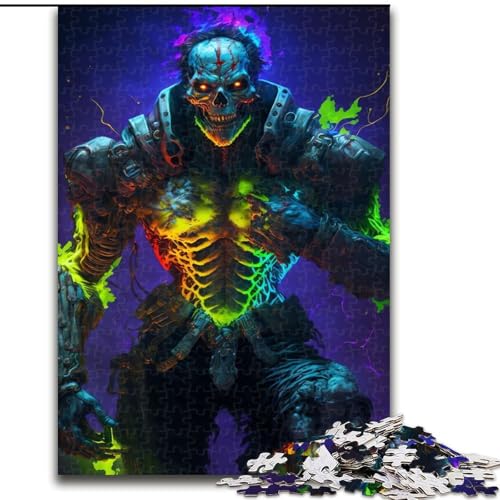 Puzzle 1000 Teile für Erwachsene, Gepanzerter Zombie, Holzpuzzle, interaktives Familienspiel, Denksportaufgabe, Geschenk, Lernspielzeug (Größe 26x38cm) von WGLINGX
