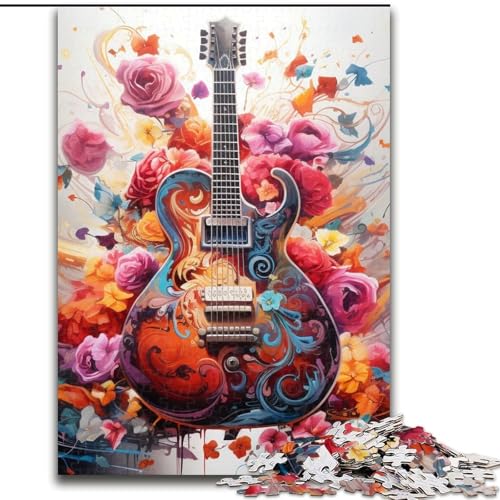 Puzzle 1000 Teile für Erwachsene, Gitarren-Puzzle 1000 Teile für das Ganze für Frauen, Geschenke für Männer (Größe 26x38cm) von WGLINGX