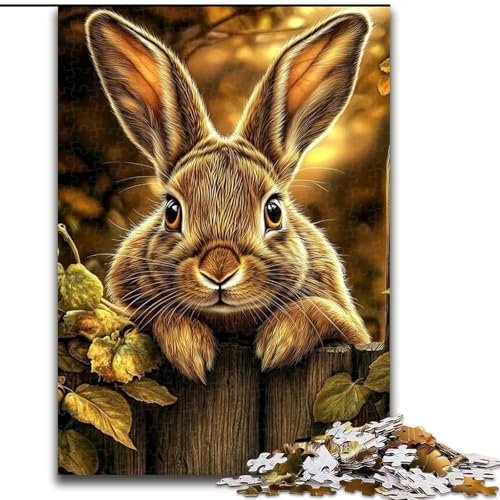 Puzzle 1000 Teile für Erwachsene, Golden Rabbit Puzzle für Erwachsene, 1000 Teile, interaktives Familienspiel, Denksportaufgabe als Geschenk, Lernspielzeug (Größe 26x38cm) von WGLINGX