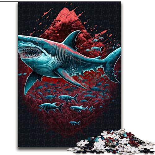 Puzzle 1000 Teile für Erwachsene, Hai, buntes Puzzle, interaktives Familienspiel, Denksportaufgabe, Geschenk, Lernspielzeug, Größe 26x38cm Puzzle 1000 Teile für Erwachsene, Hai, buntes Puzzle, interaktives Familienspiel, Denksportaufgabe, Geschenk, Lernspielzeug, Größe 26x38cm von WGLINGX