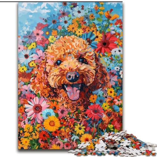 Puzzle 1000 Teile für Erwachsene, Happy Dog, Papppuzzle, Familienaktivitätsspiel für Teenager, anspruchsvolles Denkspiel (Größe 26x38cm) von WGLINGX