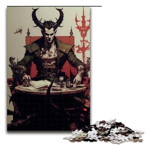 Puzzle 1000 Teile für Erwachsene, Horror-Kunst-Puzzles für Teenager, Spielzeug, Denkspiel (Größe 50 x 75 cm) von WGLINGX
