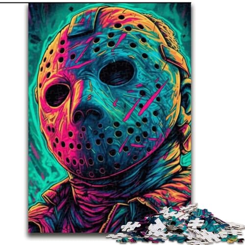 Puzzle 1000 Teile für Erwachsene, Horrorfilme, Puzzle 1000 Teile für Erwachsene, ideale DIY-Dekoration und Denksport-Geschenk (Größe 50x75cm) von WGLINGX