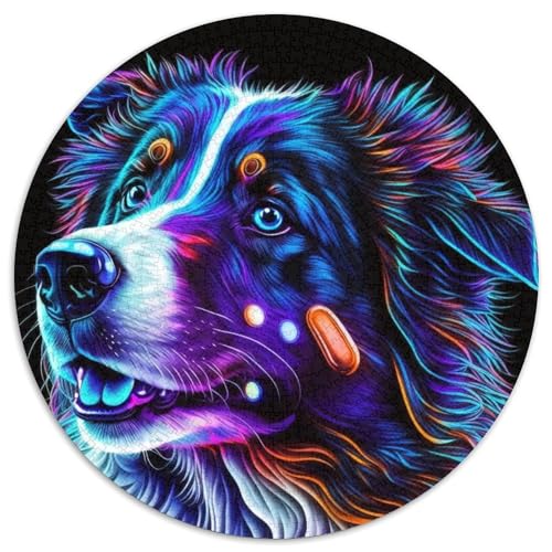 Puzzle 1000 Teile für Erwachsene, Hunde-Puzzle aus Karton, Kunstwerk, Dekor, Intelligenzspielzeug für Familien-Indoor-Spiele (67,5x67,5cm) von WGLINGX