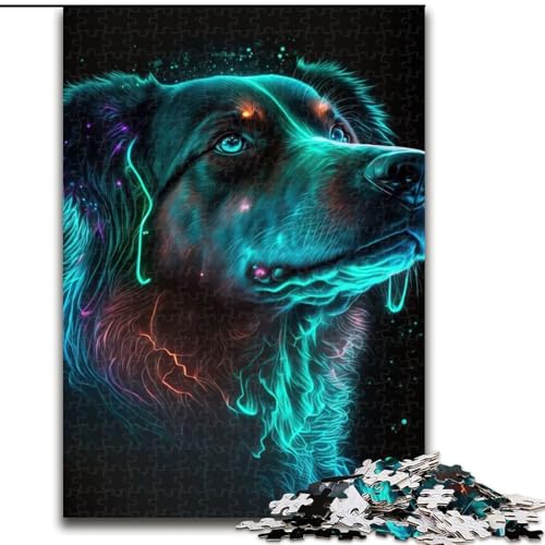 Puzzle 1000 Teile für Erwachsene, Hundepuzzle für Erwachsene, anspruchsvolles DIY-Denkspiel, interaktives Familienspiel (Größe 26x38cm) von WGLINGX