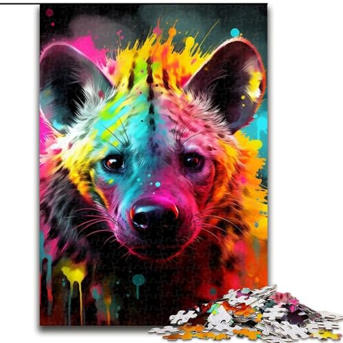 Puzzle 1000 Teile für Erwachsene, Hyänen-Puzzle für Erwachsene, 1000 Teile, Heimdekorationsgeschenk, Denkspiel (Größe 26x38cm) von WGLINGX