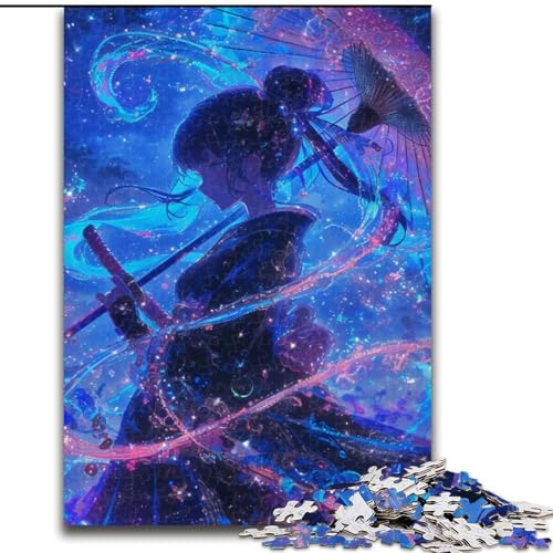 Puzzle 1000 Teile für Erwachsene, Japanisches Anime-Mädchen, unmögliches Puzzle für Erwachsene, Weihnachten, Halloween, Muttertag, Neujahr, Ostergeschenk (Größe 50x75cm) von WGLINGX