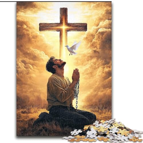 Puzzle 1000 Teile für Erwachsene, Jesus-Puzzle, Weihnachten, Halloween, Muttertag, Neujahr, Ostergeschenk (Größe 50x75cm) von WGLINGX