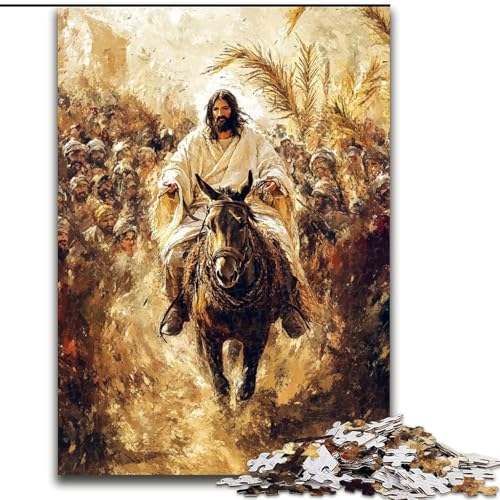 Puzzle 1000 Teile für Erwachsene, Jesus-Puzzle für Erwachsene, interaktives Familienspiel, geeignet für Kinder ab 14 Jahren (Größe 26x38cm) von WGLINGX