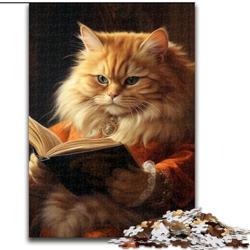 Puzzle 1000 Teile für Erwachsene, Katzen-Lesebuch, Puzzle 1000 Teile für Erwachsene für Familienspaß, perfekt für den Urlaub, interaktive Spieleabende (Größe 50x75cm) von WGLINGX