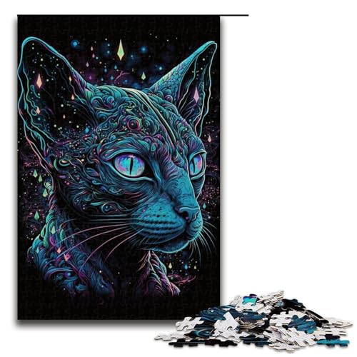 Puzzle 1000 Teile für Erwachsene, Katzen-Puzzle für Erwachsene, Holzpuzzle, Lernspiele, 50 x 75 cm Puzzle 1000 Teile für Erwachsene, Katzen-Puzzle für Erwachsene, Holzpuzzle, Lernspiele, 50 x 75 cm von WGLINGX