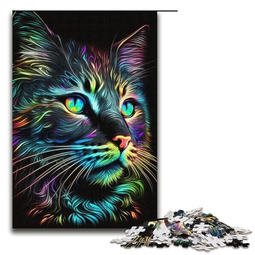 Puzzle 1000 Teile für Erwachsene, Katzen-Puzzle für Jugendliche ab 14 Jahren, 38 x 26 cm von WGLINGX