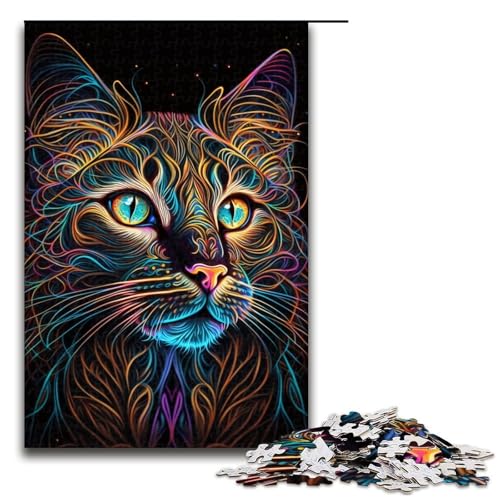 Puzzle 1000 Teile für Erwachsene, Katzen-Puzzle für Jugendliche ab 14 Jahren, 50 x 75 cm von WGLINGX