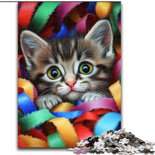 Puzzle 1000 Teile für Erwachsene, Katzenbaby-Puzzle 1000 Teile für Jugendliche ab 14 Jahren, Heimdekoration (Größe 50x75cm) von WGLINGX