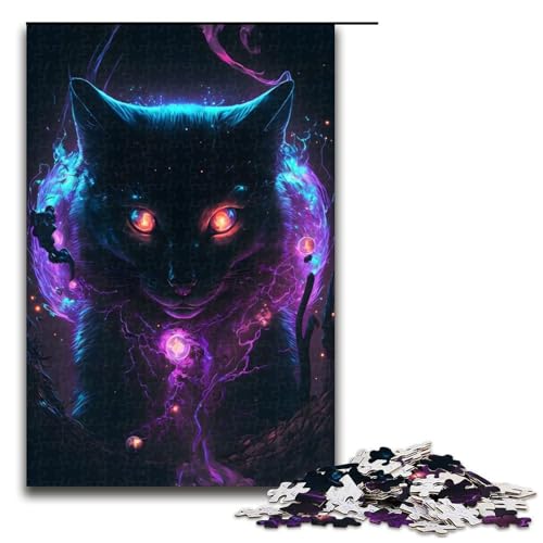Puzzle 1000 Teile für Erwachsene, Katzenpuzzle, Lernspiele, einzigartiges Geburtstagsspiel (Größe 50 x 75 cm) von WGLINGX