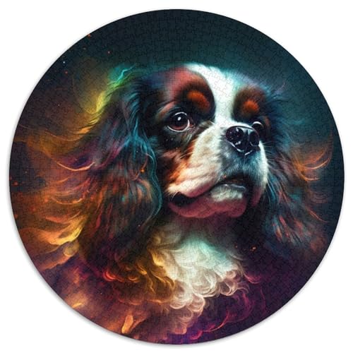 Puzzle 1000 Teile für Erwachsene, King Charles Spaniel, schwierige Puzzles für Erwachsene, DIY-Heimdekoration, Denksportspiel für Teenager (67,5 x 67,5 cm) von WGLINGX