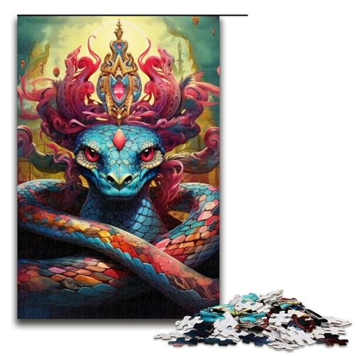 Puzzle 1000 Teile für Erwachsene, King Snake Puzzles für Teenager, Spielzeug, Denkspiel (Größe 50 x 75 cm) von WGLINGX